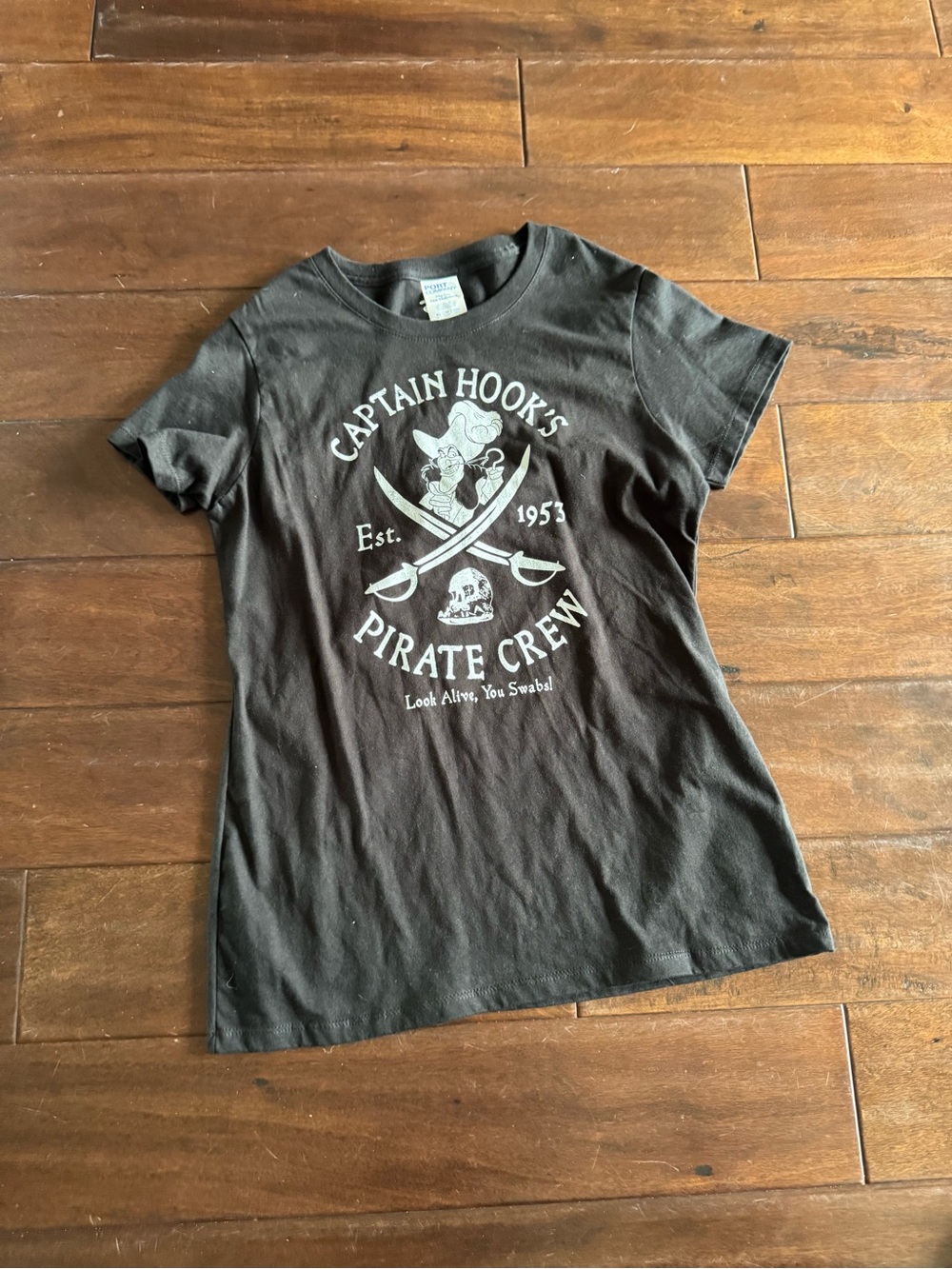 Disney Black Captain Hook's Pirate Crew Short Sleeve Tee